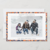 Farbiges Abstraktes erdblaues Foto Feiertagskarte (Vorderseite)