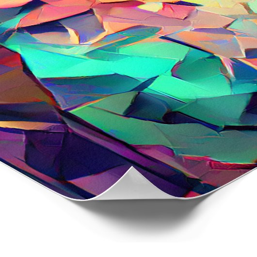 Farbiges Abstraktes Eule Poster (Ecke)