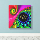 Farbiges Abstraktes Fantasy-Fraktal Leinwanddruck (Insitu (Holzboden))