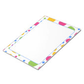 Farbiges Abstraktes Formularmuster Editor Notizblock (angewinkelt)