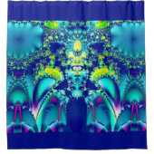 Farbiges Abstraktes Fraktal Duschvorhang (Vorderseite)