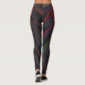 Farbiges Abstraktes Fraktal Leggings (Rückseite)