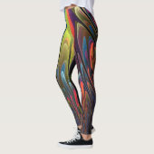 Farbiges Abstraktes Fraktal Leggings (Links)
