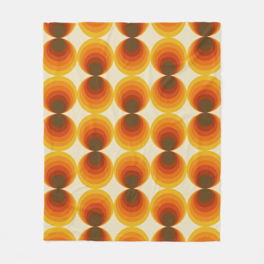 Farbiges Abstraktes geometrisches Muster der Retro Fleecedecke (Vorderseite)