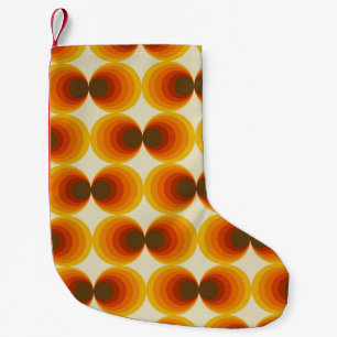 Farbiges Abstraktes geometrisches Muster der Retro Kleiner Weihnachtsstrumpf