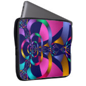 Farbiges abstraktes geometrisches Muster Laptopschutzhülle (Vorne Rechts)