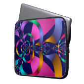 Farbiges abstraktes geometrisches Muster Laptopschutzhülle (Vorderseite Links)