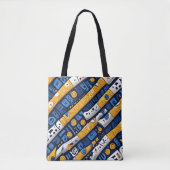 Farbiges abstraktes geometrisches Muster Tasche (Vorderseite)