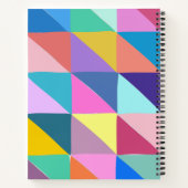 Farbiges Abstraktes geometrisches Triangle-Patchwo Notizblock (Rückseite)