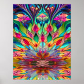 Farbiges Abstraktes gestanztes Glasposter Poster (Vorne)