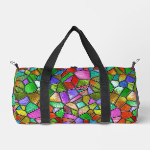 Farbiges Abstraktes Glasfenster Duffle Bag