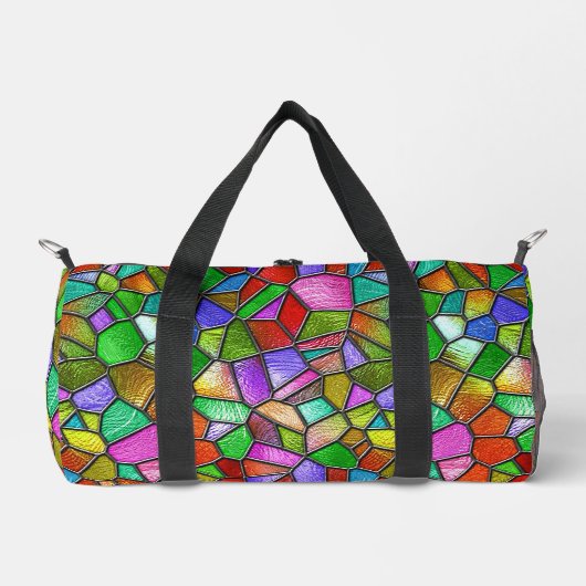 Farbiges Abstraktes Glasfenster Duffle Bag (Vorderseite)