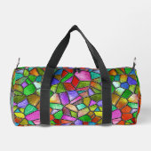 Farbiges Abstraktes Glasfenster Duffle Bag (Rückseite)