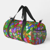 Farbiges Abstraktes Glasfenster Duffle Bag (Rechte Ecke)