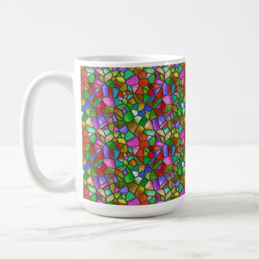 Farbiges Abstraktes Glasfenster Kaffeetasse (Links)