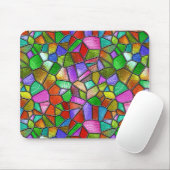 Farbiges Abstraktes Glasfenster Mousepad (Mit Mouse)