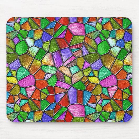 Farbiges Abstraktes Glasfenster Mousepad (Vorne)