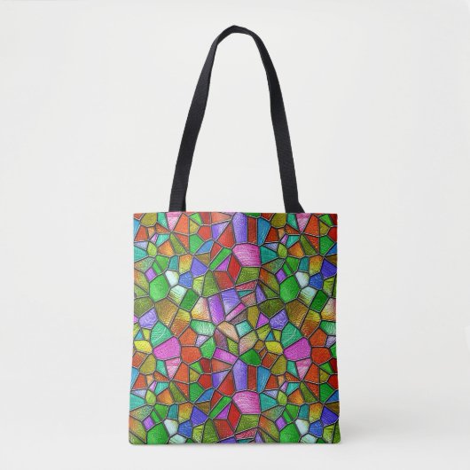 Farbiges Abstraktes Glasfenster Tasche (Vorderseite)