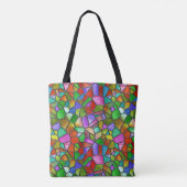 Farbiges Abstraktes Glasfenster Tasche (Rückseite)