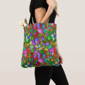 Farbiges Abstraktes Glasfenster Tasche (Von Nahem)