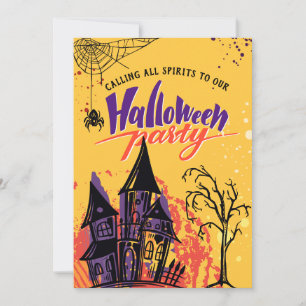 Farbiges Abstraktes Halloween-Party Einladung