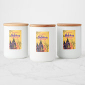 Farbiges Abstraktes Halloween-Party Lebensmitteletikett (Flaschen)