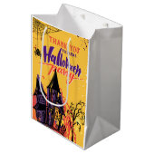 Farbiges Abstraktes Halloween-Party Mittlere Geschenktüte (Vorderseite Schrägansicht)