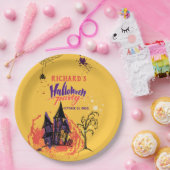 Farbiges Abstraktes Halloween-Party Pappteller (Party)