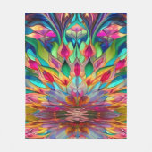 Farbiges Abstraktes Hartglas Fleecedecke (Vorderseite)
