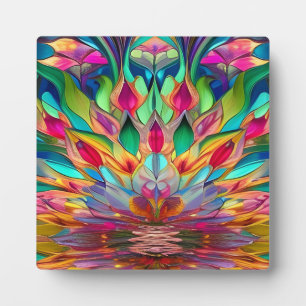 Farbiges Abstraktes Hartglas Fotoplatte