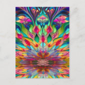 Farbiges Abstraktes Hartglas Postkarte (Vorderseite)