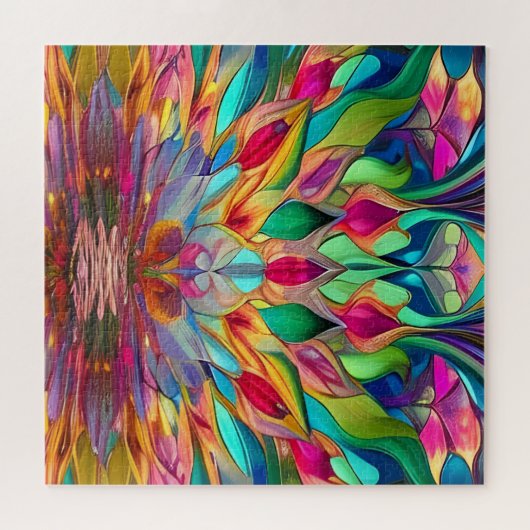 Farbiges Abstraktes Hartglas Puzzle (Horizontal)