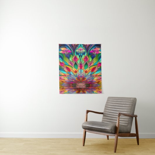 Farbiges Abstraktes Hartglas Wandteppich (Beispiel)