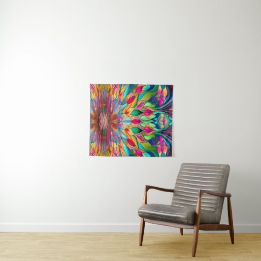 Farbiges Abstraktes Hartglas Wandteppich (Beispiel (Horizontal))