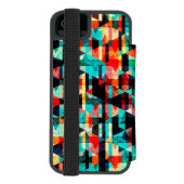 Farbiges abstraktes, helles Element-Design Incipio iPhone Geldbeutel-Hülle (Folio Rückseite)