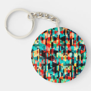 Farbiges abstraktes, helles Element-Design Schlüsselanhänger