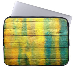 Farbiges Abstraktes Holz #8 Laptopschutzhülle
