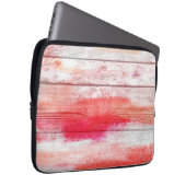 Farbiges Abstraktes Holz #9 Laptopschutzhülle (Vorne Rechts)