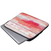 Farbiges Abstraktes Holz #9 Laptopschutzhülle (Vorne Knopf)
