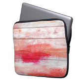 Farbiges Abstraktes Holz #9 Laptopschutzhülle (Vorderseite Links)