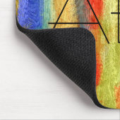 Farbiges Abstraktes Holzkörnchen Monogramm Mousepad (Ecke)