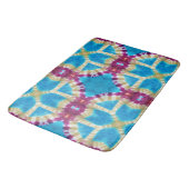 Farbiges Abstraktes Kaleidoskop Gefärbte Krawatte Badematte (Schrägansicht)