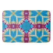 Farbiges Abstraktes Kaleidoskop Gefärbte Krawatte Badematte (Vorderseite)