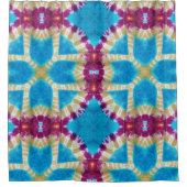 Farbiges Abstraktes Kaleidoskop Gefärbte Krawatte  Duschvorhang (Vorderseite)