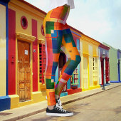 Farbiges Abstraktes kreatives Muster Leggings