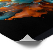 Farbiges abstraktes Lacksprengposter Poster (Ecke)