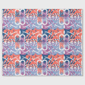 Farbiges Abstraktes LEAF-Muster Geschenkpapier (Flach)