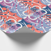 Farbiges Abstraktes LEAF-Muster Geschenkpapier (Ecke)