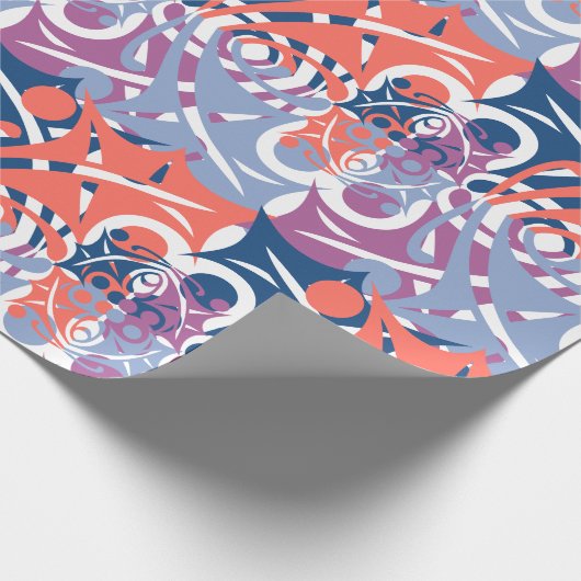 Farbiges Abstraktes LEAF-Muster Geschenkpapier (Ecke)