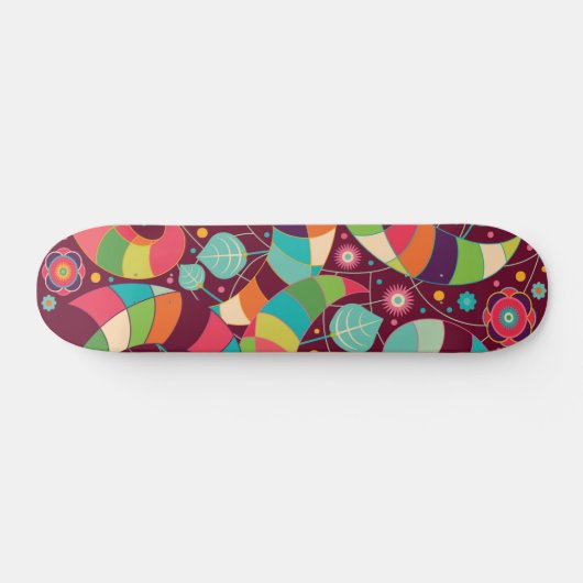 Farbiges Abstraktes Leaf Skateboard (Horizontal)